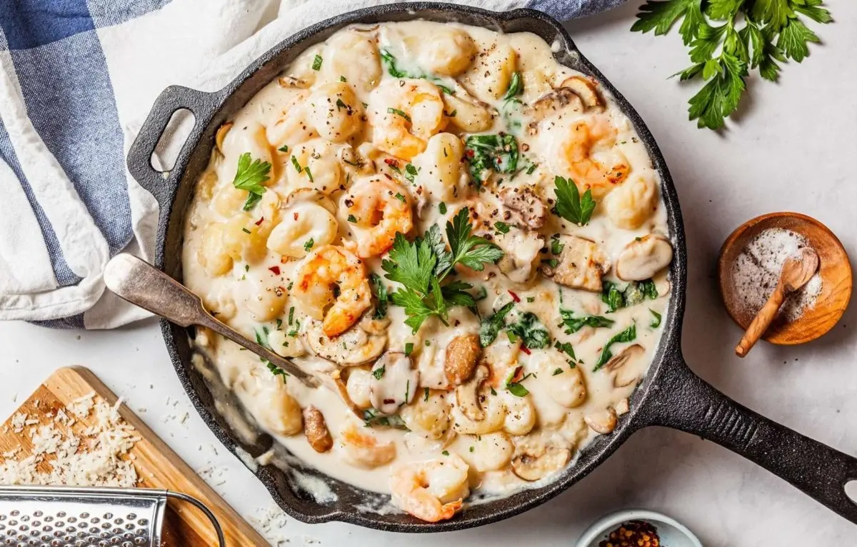 How to Cook Seafood in a Skillet: Recipe in Cream Sauce