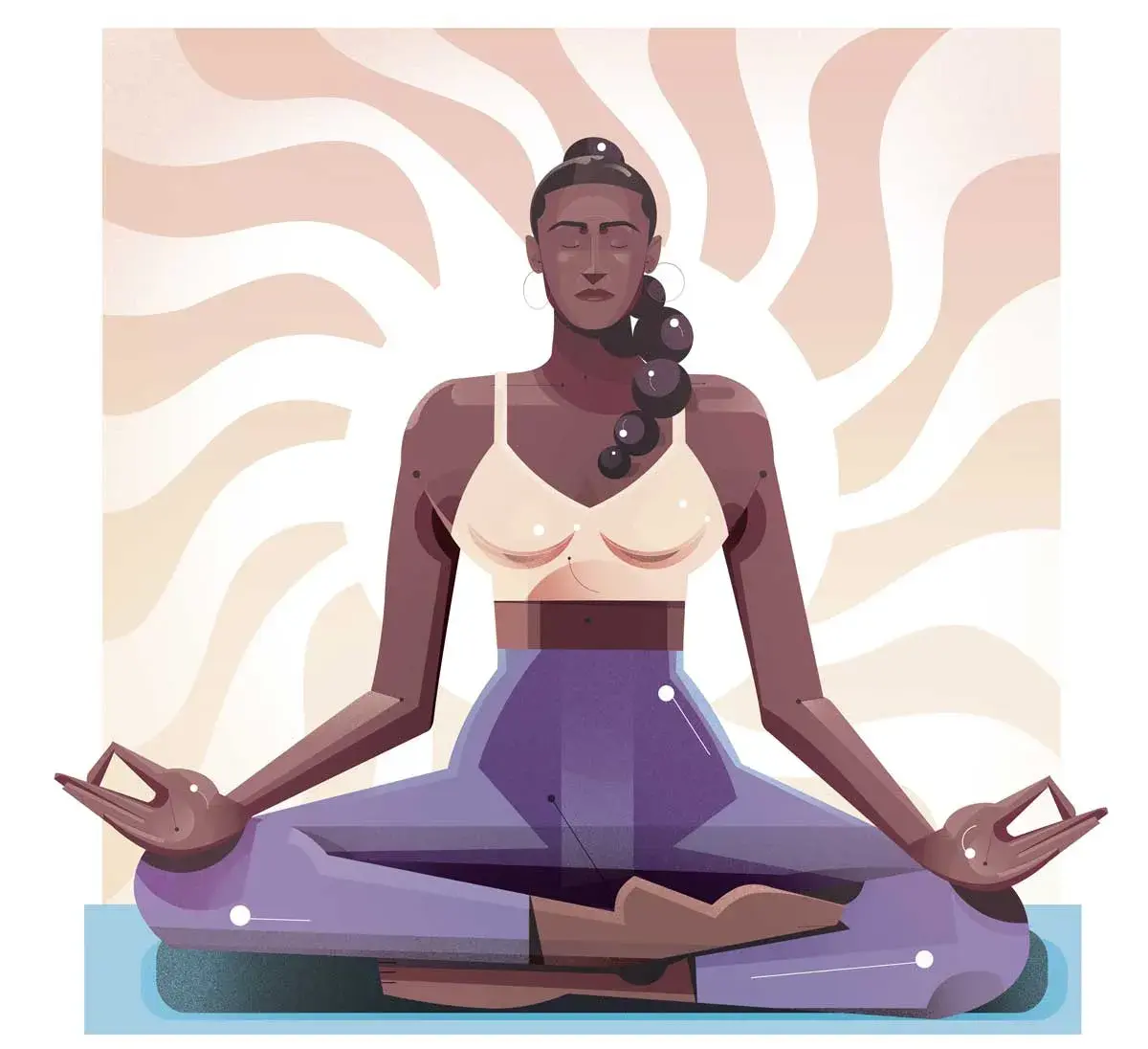 Woman Sitting in Lotus Position