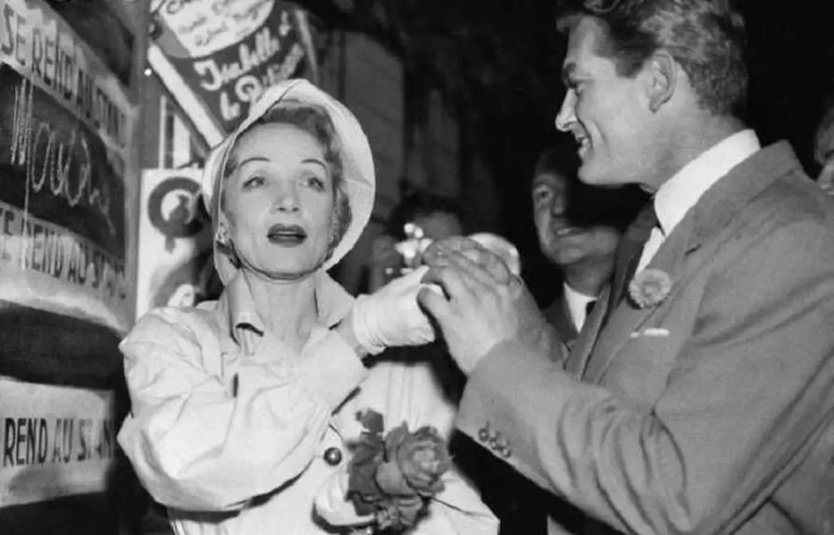 Jean Marais with Marlene Dietrich