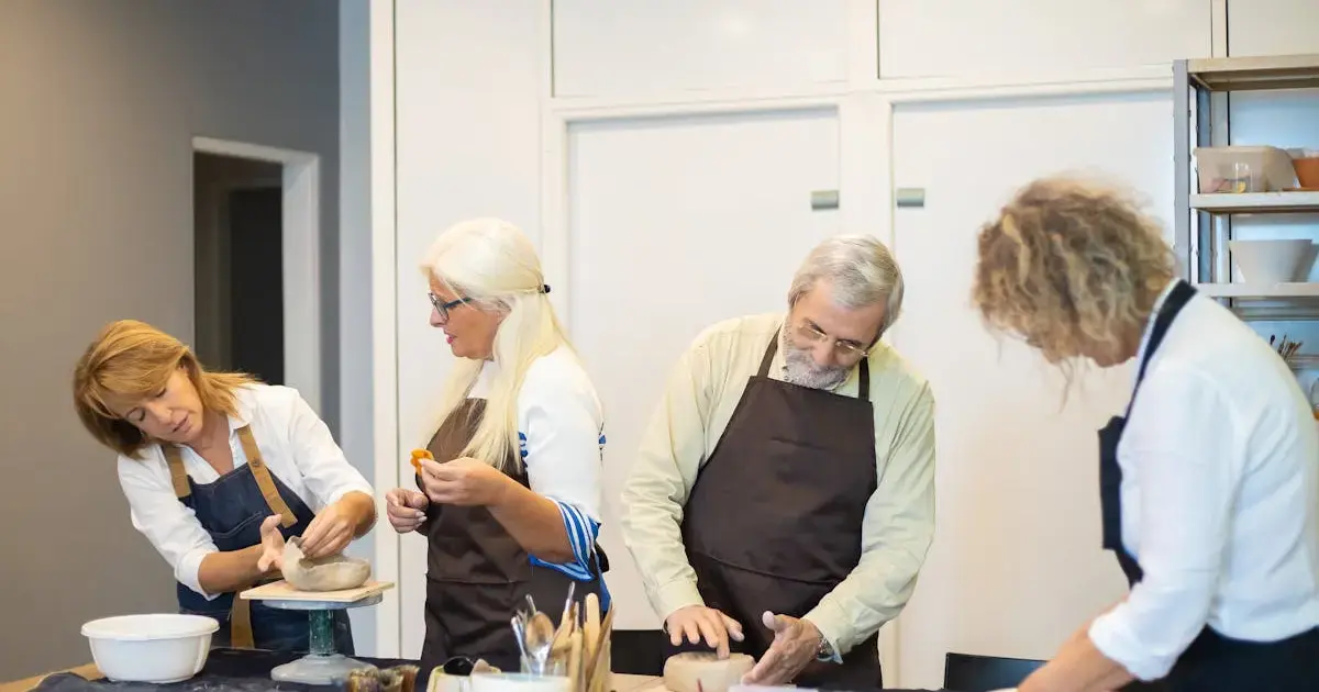 Older adults at a workshop