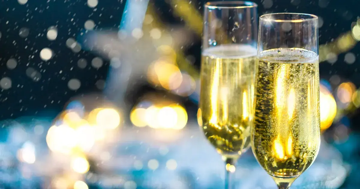 glasses of champagne on the table