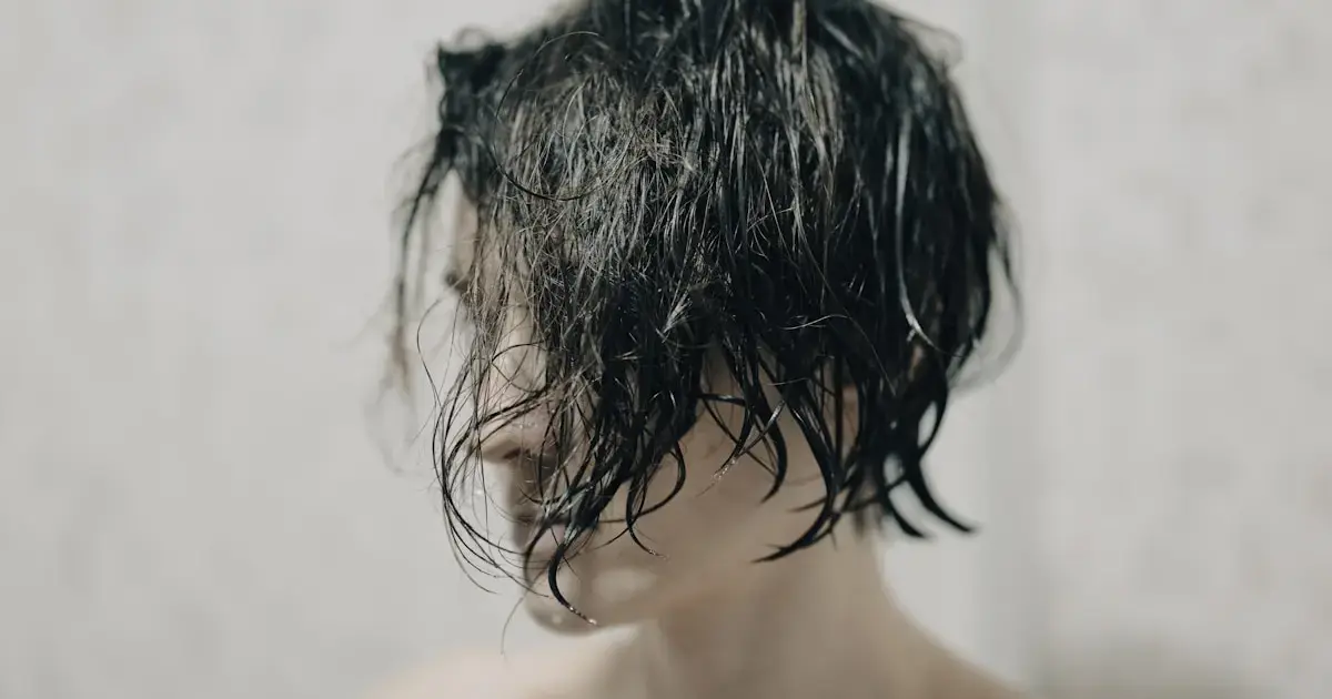 woman with wet hair