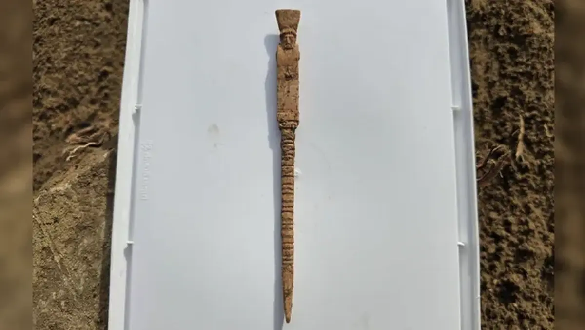 Archaeologists unearthed a 2,500-year-old stylus featuring a provocative figure of Dionysus in Sicily