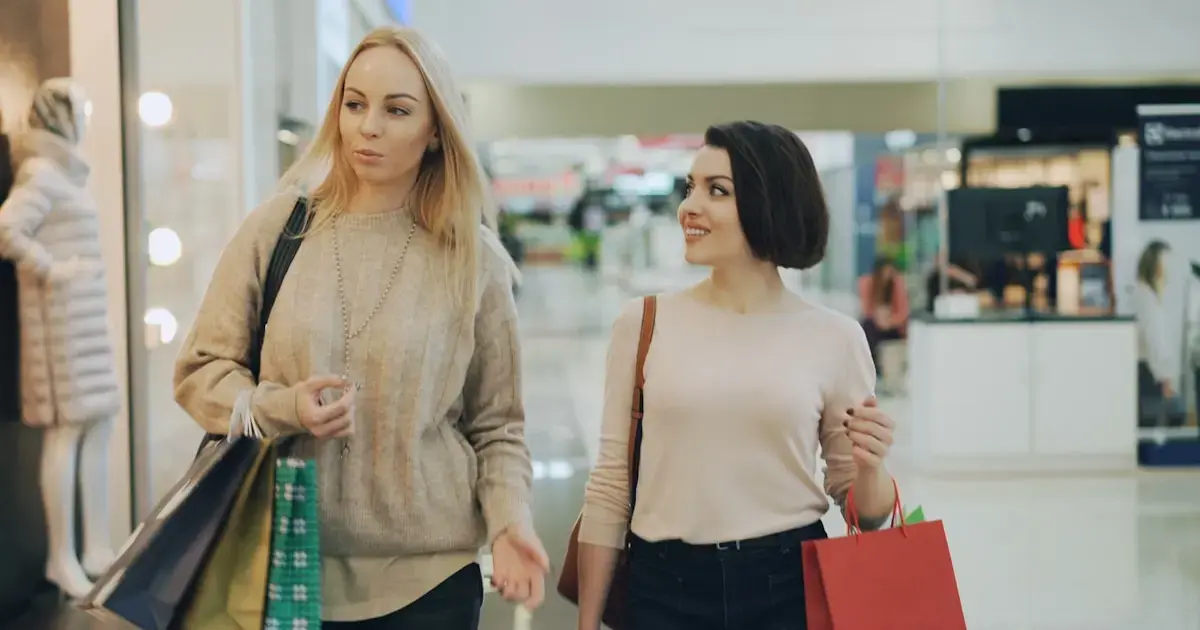 Two women shopping