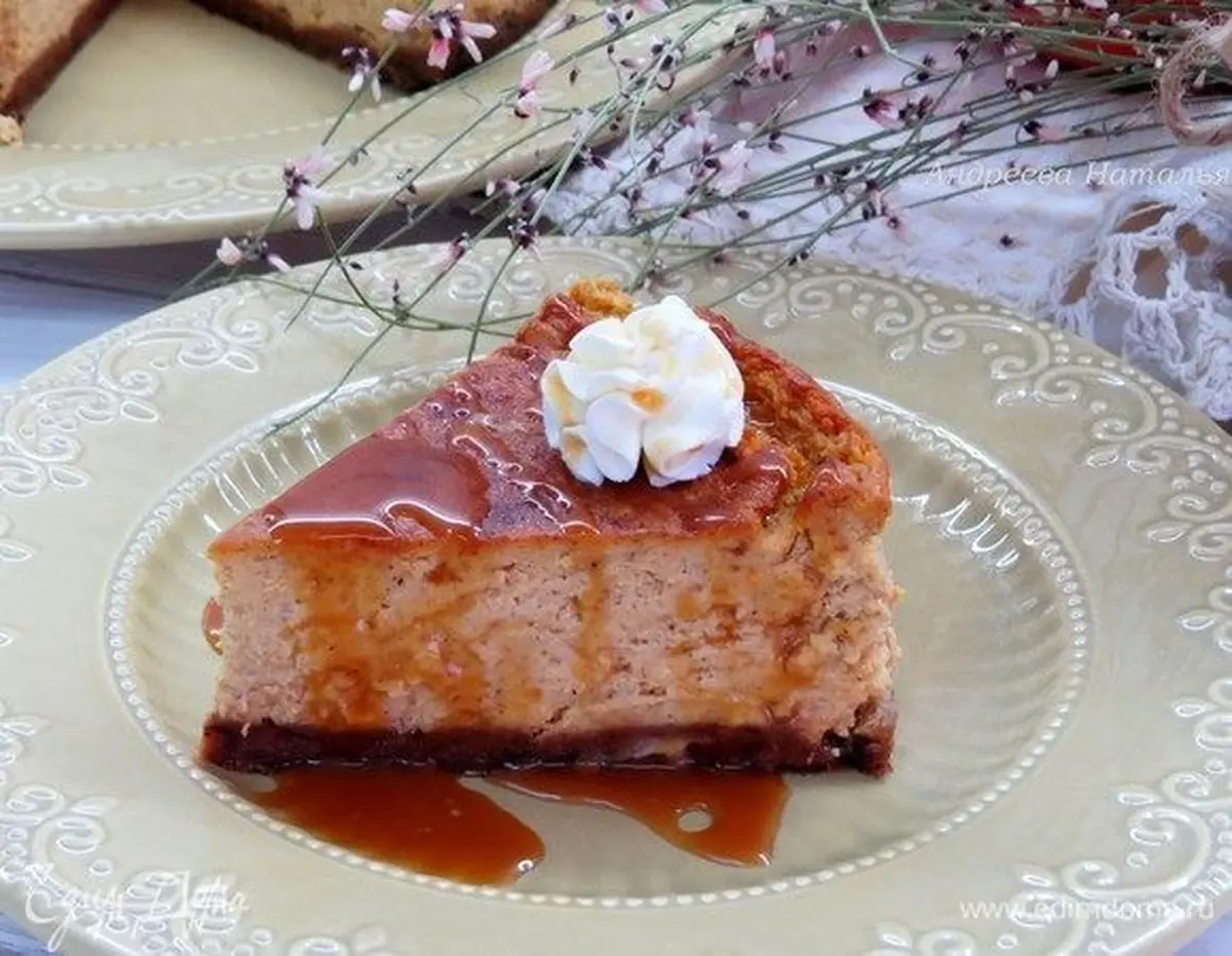 Slice of Pumpkin Cheesecake