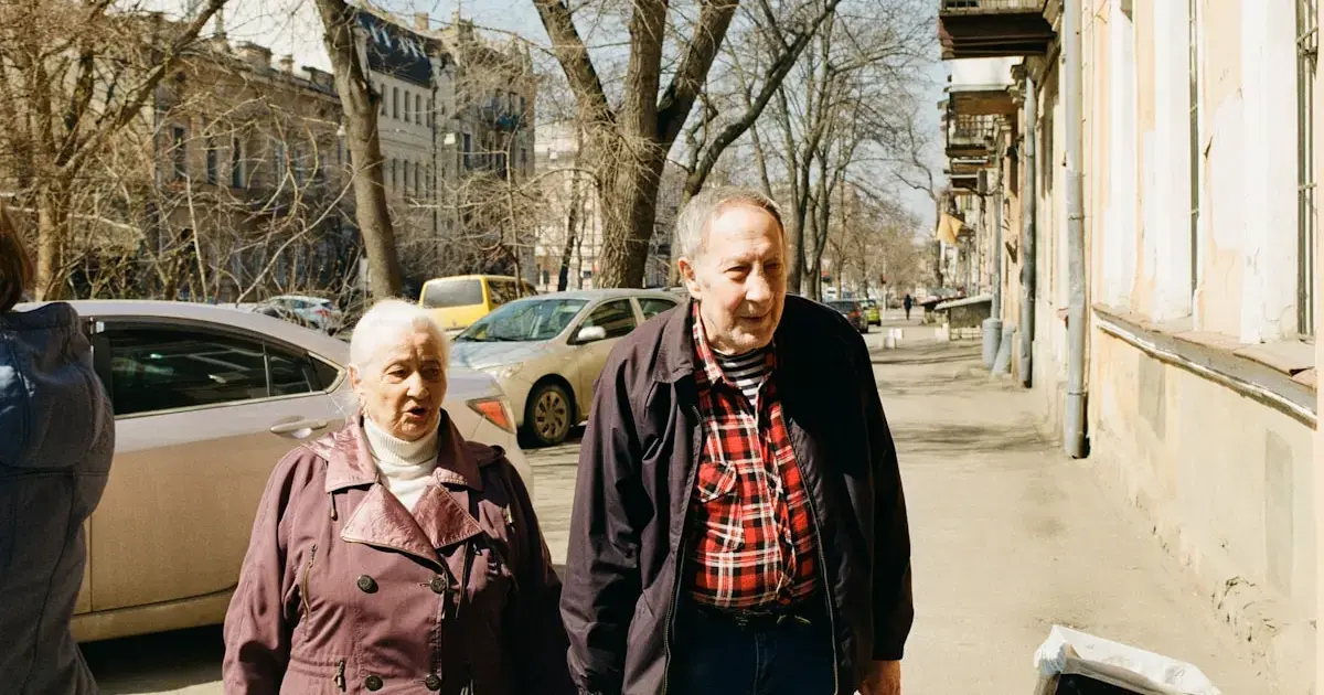 elderly man and woman