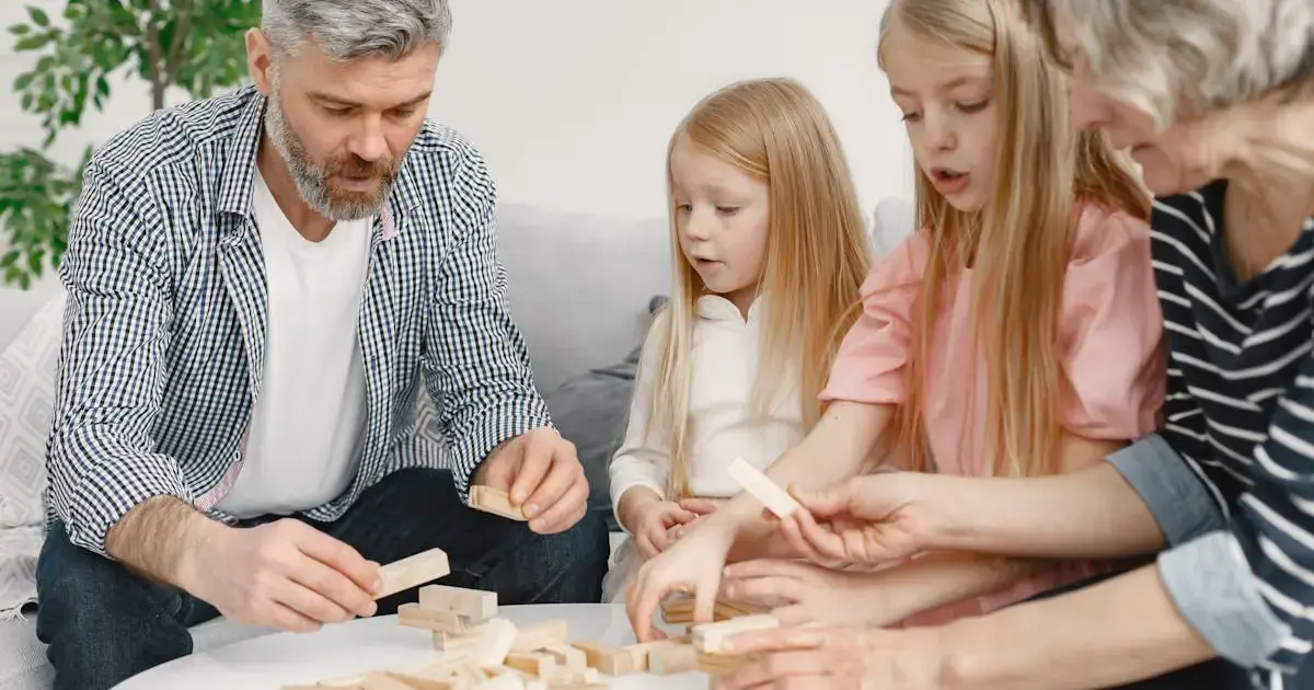Parents and Children Playing Together