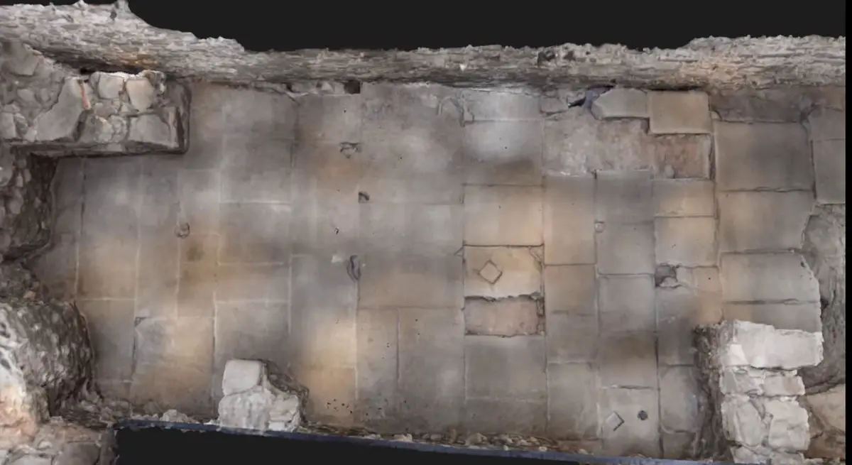 ‘Sala Gran,’ where archaeologists uncovered a large section of the forum's monumental paving