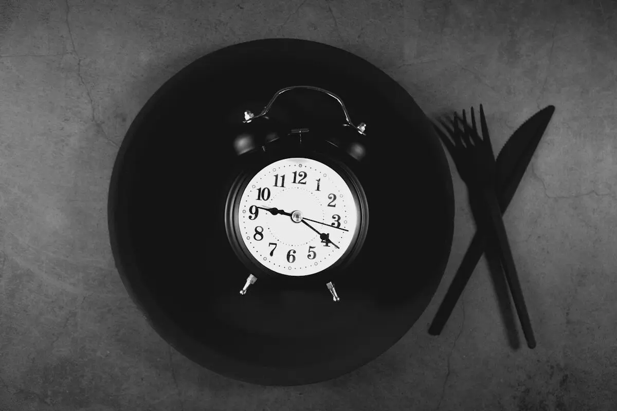 clock on a plate