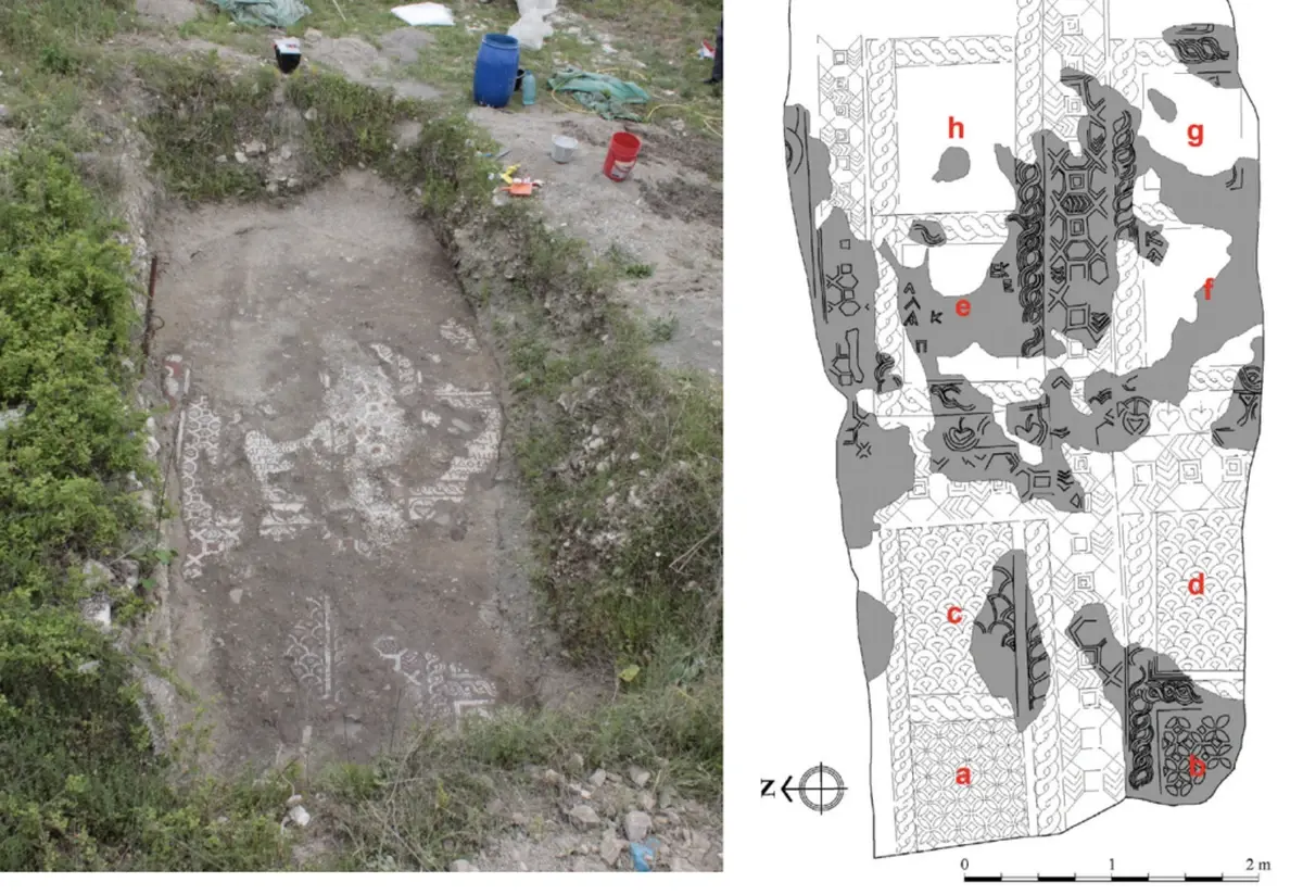 Mosaic under an ancient city in Albania