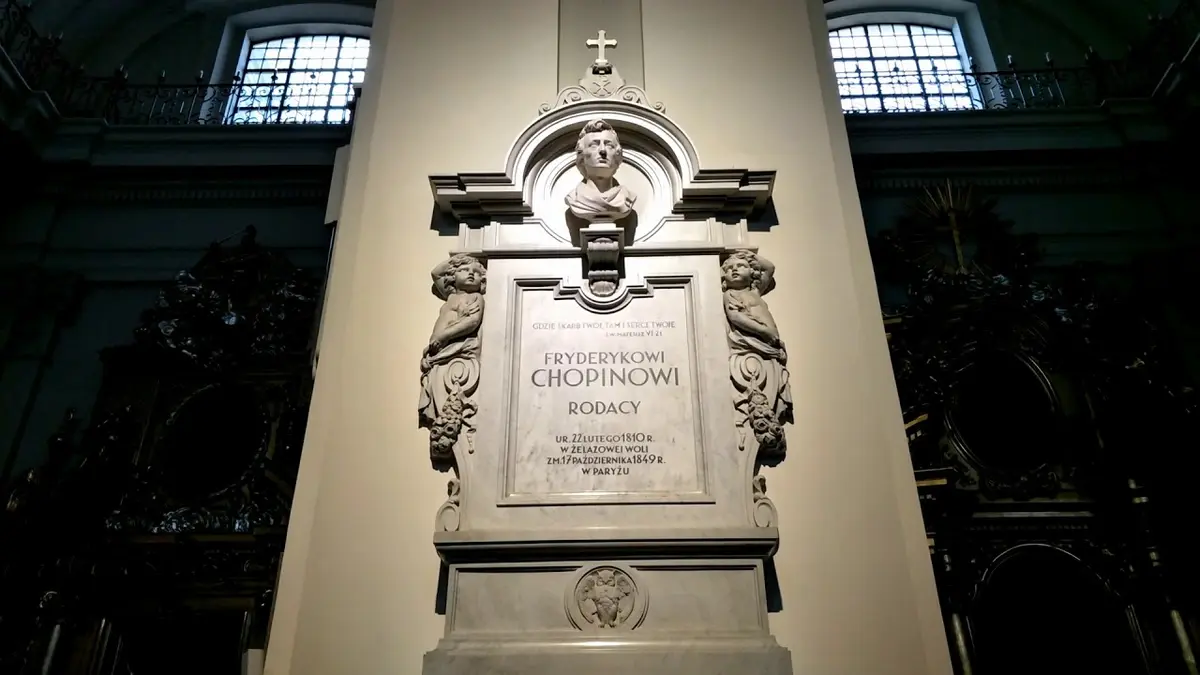 Frédéric Chopin's Heart at Rest in the Column of the Church of the Holy Cross in Warsaw