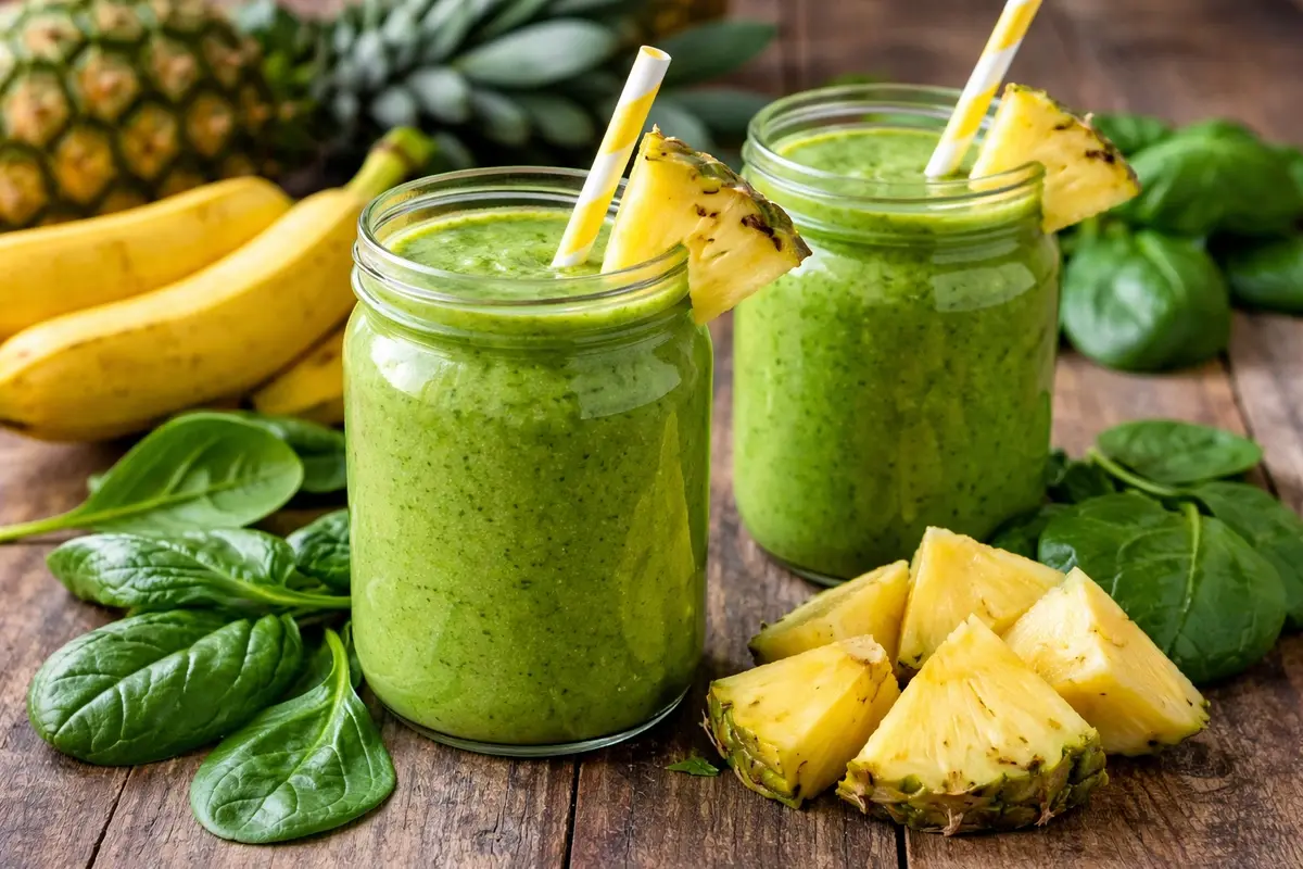 Green pineapple smoothie